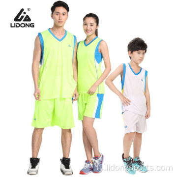 Lidong nieuwe ontwerpstijl sublimatie basketbal uniform set